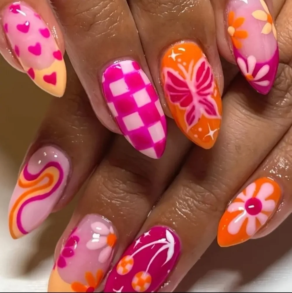 24 Pieces Fake Press On Nails